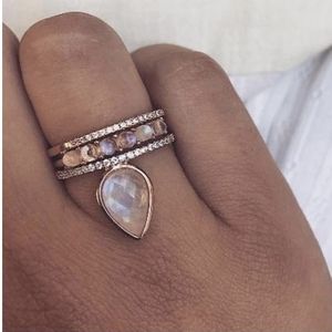 Melanie Auld 3 Ring Rose Gold Set